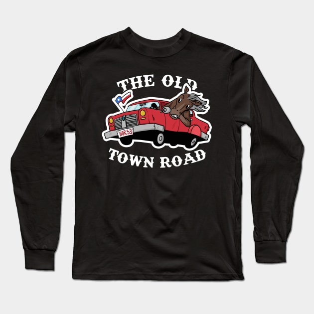 The old town road Long Sleeve T-Shirt by Abuewaida 